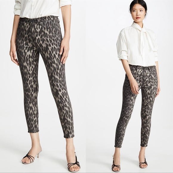 NWT L’agence Margot High Rise Skinny in Olive Ponce Multi 25 - Picture 2 of 10